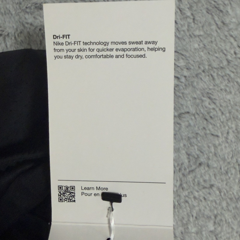 Nike Dri-FIT Running Shorts Men's L Black White Mesh Perforated NWT New - Picture 7 of 7